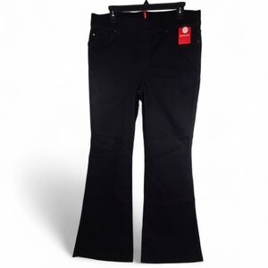 SPANX Flare Pull On Jeans Petite XL Black NWT